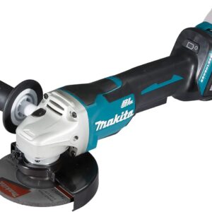 Makita DGA515Z Akku-Winkelschleifer 18 V mit Paddleschalter (ohne Akku, ohne Ladegerät), Pfauenblau