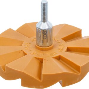 BGS 3999-1 | Fächer-Folienradierer | Ø 90 mm | inkl. Adapter | für Bohrmaschinen, Akku-Schrauber, Geradschleifer