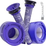 Ersatzfilter für Dyson V7 V8 SV10, mit 2 Post Motor Filter + 2 Vorfilter, Kompatibel mit Stabstaubsauger V7 V8 Animal Absolute Motorhead Fluffy SV10
