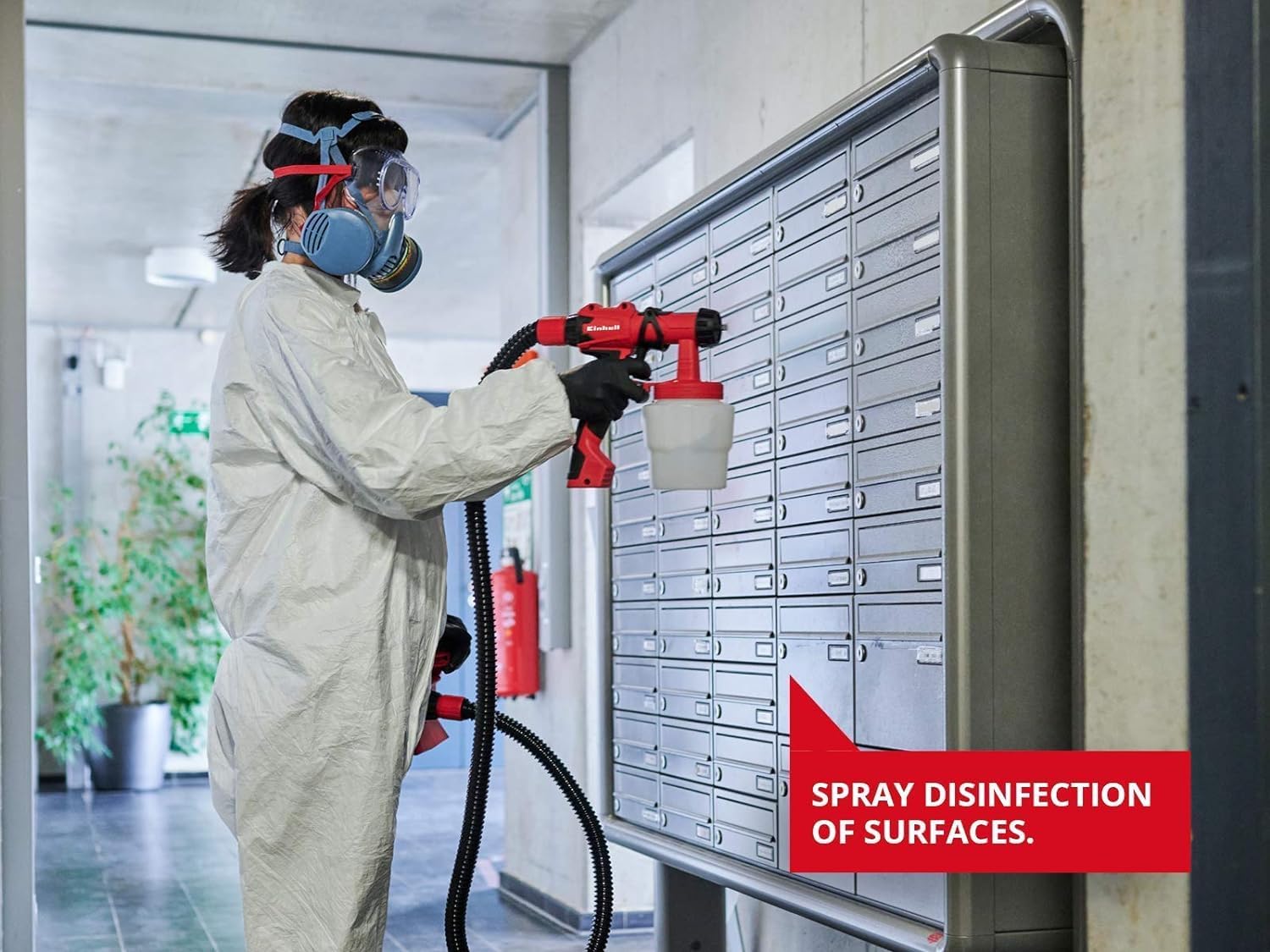 Einhell elektrisches Farbsprühsystem TC-SY 500 P (500 W, für kleine und mittelgroße Arbeitsflächen für Lacke und Lasuren, Farbmengenregulierung) – Bild 5