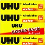 UHU Alleskleber extra BONUSPACK, Tuben 4x31g