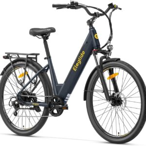 Eleglide T2 E Bike, 27,5" Trekkingrad E-Bike Herren Damen mit Hydraulische Scheibenbremsen, 36V 13Ah Akku,100km Reichweite, Elektrofahrrad mit 7-Gang-Getriebe, Pedelec Citybike EBike für Erwachsene