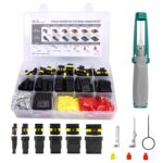 JRready ST6482 Kfz Steckverbinder Wasserdichter 733Pcs 1/2/3/4/5/6-Polig mit Abzieherset, Gestanzte Kontakte 16-18AWG, Kfz Stecker Steckverbindung für Motorrad LKW Auto Boote Motorroller