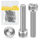 M5*30mm Zylinderschrauben mit Innensechskant 20 Stück,Caianwin DIN 912 Edelstahl（A2 V2A）Schrauben für Industriemaschinen,Kraftfahrzeuge,Bauwesen