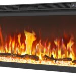 YITAHOME 102cm Elektrokamin mit Heizung, 3-in-1 Kamin Wand/Einbau/Stand mit Panoramaview, Elektrische Kamin mit LED-Flammeneffekt,12 Flammenfarben, Heizfunktion, Thermostat, Timer, Fernbedienung