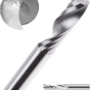 VHM Einzahnfräser Spiralfräser Holzfräser Einschneidig - Ø 5mm, für Holz und Kunststoff