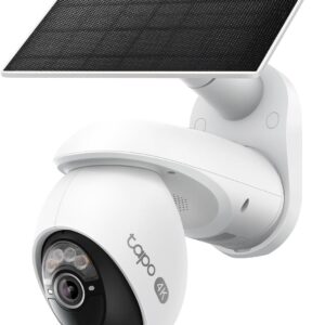 Tapo C660 KIT 4K 360° Solar Überwachungskamera Außen, Akku 10000 mAh, Farbnachtsicht, Dual-Band WLAN, KI-Erkennung, Licht & Ton Alarm, Lokale Speicherung über microSD oder Tapo H500