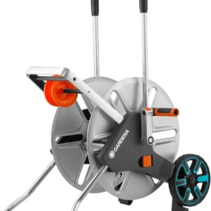 Gardena CleverRoll L Easy Metall: Großer Schlauchwagen bis zu 100 m Kapazität, besonders standfest, Schlauchführung in robustem Metallrahmen (18550-20)