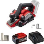 Einhell Professional Akku-Hobel TP-PL 18/3 Li BL Power X-Change (18 V, Brushless, 82 mm Hobelbreite, bis 3 mm Spantiefe, Parallelanschlag, inkl. 2x Wendemesser, inkl. 5,2 Ah Akku & Ladegerät)