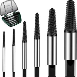 Schraubenausdreher,Linksausdreher Set,Screw Extractor Kit,Ausdreher Set Profi für Beschädigte Schrauben, Rohre, M3-M25 (Kohlenstoffstahl – Feingewinde)