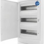 Intratec Sicherungskasten Aufputz 3 reihig – IP40 Verteilerkasten Aufputz Gehäuse für 36 Module mit weißer Tür für einfache Installation Zuhause & Gewerbe – 485 x 287 x 112 mm