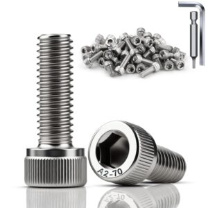 120 Stück Zylinderkopfschrauben M4x16 mm Schrauben Edelstahl A2 V2A DIN 912 Sechskantschrauben Zylinderschrauben mit Innensechskant Vollgewinde Inbusschrauben für Mechanische Möbelreparatur