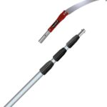 FenWi 6m Teleskop Astsäge Set mit gebogener Profi Baumsäge mit Haken und 600cm Alu Teleskopstange/ideal als Hochentaster mit dem Teleskopstiel I bis max. 8m Höhe sägen mit der Teleskopsäge