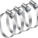 Bolatus Schlauchschellen 40-60mm, 4 Stück 304 Edelstahl Einstellbare Schlauchklemmen Schlauchbinder, Schlauchschelle Rostfrei für Benzinschlauch, Dieselleitung, Wasser Rohr, Haus Gasrohr