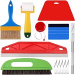 Tapetenwerkzeuge, Tapeten-Glättungswerkzeug-Set Professionelle Tapete Hand Tools Kit mit Rakelglätter, Nahtroller, Tapetenbürste für Klebekontakt, Papier, Fensterfolie, Anwendungs-Set, Vinyl