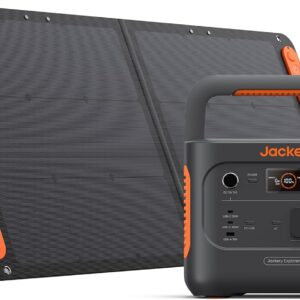 Jackery Solargenerator 1000 v2 mit 100W Solarpanel, 1070Wh LiFePO4 Tragbare Powerstation, 1500W AC/100W USB-C Ausgang, 1 Std. Schnellladung für Outdoor, Off-Grid, RV, Notfall