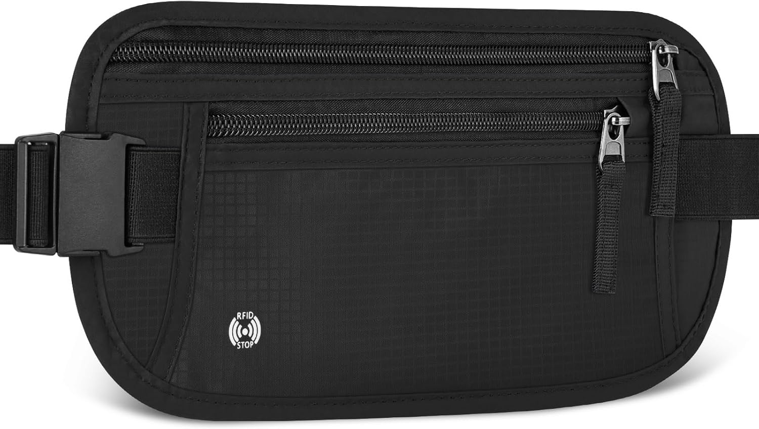 Geldgürtel für Damen und Herren, Diebstahlsicher Flache Bauchtasche mit RFID-Schutz, Ultraflach Versteckte Geldgürtel, Reise Bauchtasche für Reise Sport, Passt für Reisepass, Telefon und Bargeld