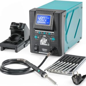 YIHUA 8509-I Präzisions-heißluft lötstation heißluftlötstation mit schneller und Erwärmung neigbares Display 3 voreingestellte Kanäle 8 Heißluftdüsen für SMD Reparatur und Nacharbeit für Mikrolöten