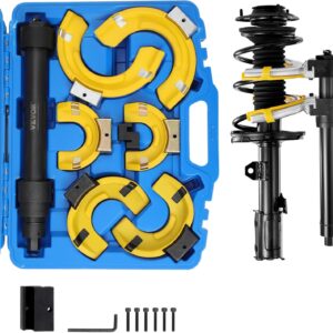 VEVOR Federspanner Satz- Fahrwerksfeder Kompatibel mit 22 mmStecknuss Universal Federspanner 4500kg Tragfähigkeit KFZ Auto Profi Feder Spanner Stoßdämpfer Werkzeug Federbeine
