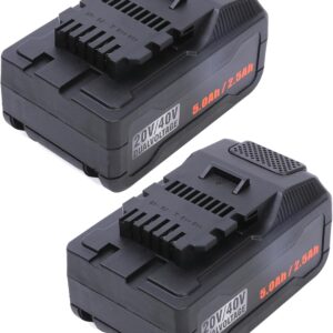 Zwei x 20/40V 5Ah/2.5Ah 90Wh Ersatz Li-Ionen-Batterie Kompatibel mit Ferrex20V40V Elektrogerät