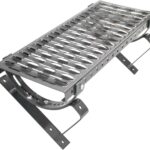 Laufrost für Dach & Schornstein, Komplettset Typ U mit Dachtritt, Haltern, Befestigungen & Befestigungsschrauben, Trittfläche zur Bewegung auf dem Dach, Laufgitter, 40 cm Länge, Schwarzgrau