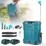 Yofidra 20L Akku Drucksprüher, Akku-Rückenspritze mit 2x2.0Ah Akkus, 100 PSI Druckspritze, Rührfunktion, 5 Düsen & Teleskopstab, Elektrischer Pflanzensprüher für Garten, Sprühen und Reinigen