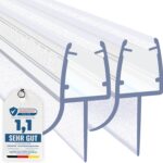 HNNHOME Duschdichtung – Universelle Duschtürdichtung/Ersatzdichtung für 6–8 mm Glastüren, extra dicke Gummilippe, 100% wasserdicht, einfache Installation (100cm, 2)