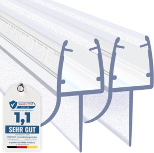 HNNHOME Duschdichtung – Universelle Duschtürdichtung/Ersatzdichtung für 6–8 mm Glastüren, extra dicke Gummilippe, 100% wasserdicht, einfache Installation (100cm, 2)