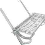 Laufrost für Dach & Schornstein, Komplettset Typ S mit Dachtritt, Haltern, Befestigungen & Befestigungsschrauben, Trittfläche zur Bewegung auf dem Dach, Laufgitter, 80 cm Länge, Verzinkt