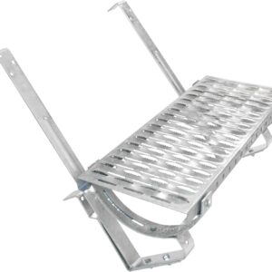 Laufrost für Dach & Schornstein, Komplettset Typ S mit Dachtritt, Haltern, Befestigungen & Befestigungsschrauben, Trittfläche zur Bewegung auf dem Dach, Laufgitter, 80 cm Länge, Verzinkt