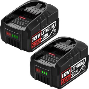 2X 18V Akku 5.0Ah Kompatibel für Bosch Haus und Garten,5000mAh Akku für Gloria akku Kompatibel mit Bosch 18V PBA PSB PSR