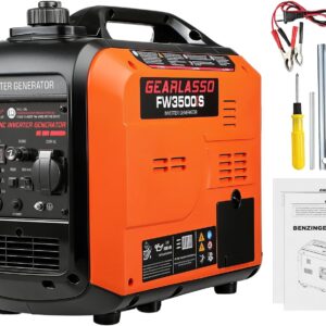 Inverter Stromerzeuger 3300W Benzin-Inverter-Generator, Stromgenerator Benzin Superleise 4-Takt-Generator mit USB und 230V Elektrostart für Camping, Wohnmobilreisen, Zuhause oder Baustellen