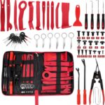 158 Stück Hebelwerkzeug Auto, Universal Auto Demontage Werkzeuge, Kunststoffkeile KFZ Set für Entfernung Autotür Türverkleidung und Platten, Innenverkleidung Werkzeug, Zierleistenkeil-Set