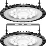 2 Pack LED Werkstatt Deckenleuchte Werkstattleuchte | UFO LED Industrielampe 50W Hallenleuchte Industrial Hallenstrahler Hallenbeleuchtung Werkstattbeleuchtung Werkstattlampe, Kaltweiß 6000-6500K