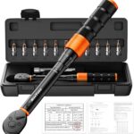 AivaToba Klein Drehmomentschlüssel Fahrrad 1/4", 2026 Upgrade 13TLG Drehmomentschlüssel, 2-24 Nm Torque Wrench Set mit 72 Zähne Ratsche, ±3% Fehlergenauigkeit, Verlängerungsstangen, 3/8" Adapter