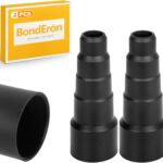 2 Stück Universal Staubsaugeradapter Gummi Schlauchadapter Reduzierstück Absaugadapter für Werkstatt Staubsaugerschlauch Elektrowerkzeuge Industriesauger Zubehör Schwarz