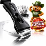 Professioneller Ceranfeldschaber der Kochfeldschaber für deine Ceranfeld Kochfelder - Inkl. Carbon-Stahl & Kunststoffklinge! Schaber für Ceranfeld und Glaskeramik Schaber (schwarz)