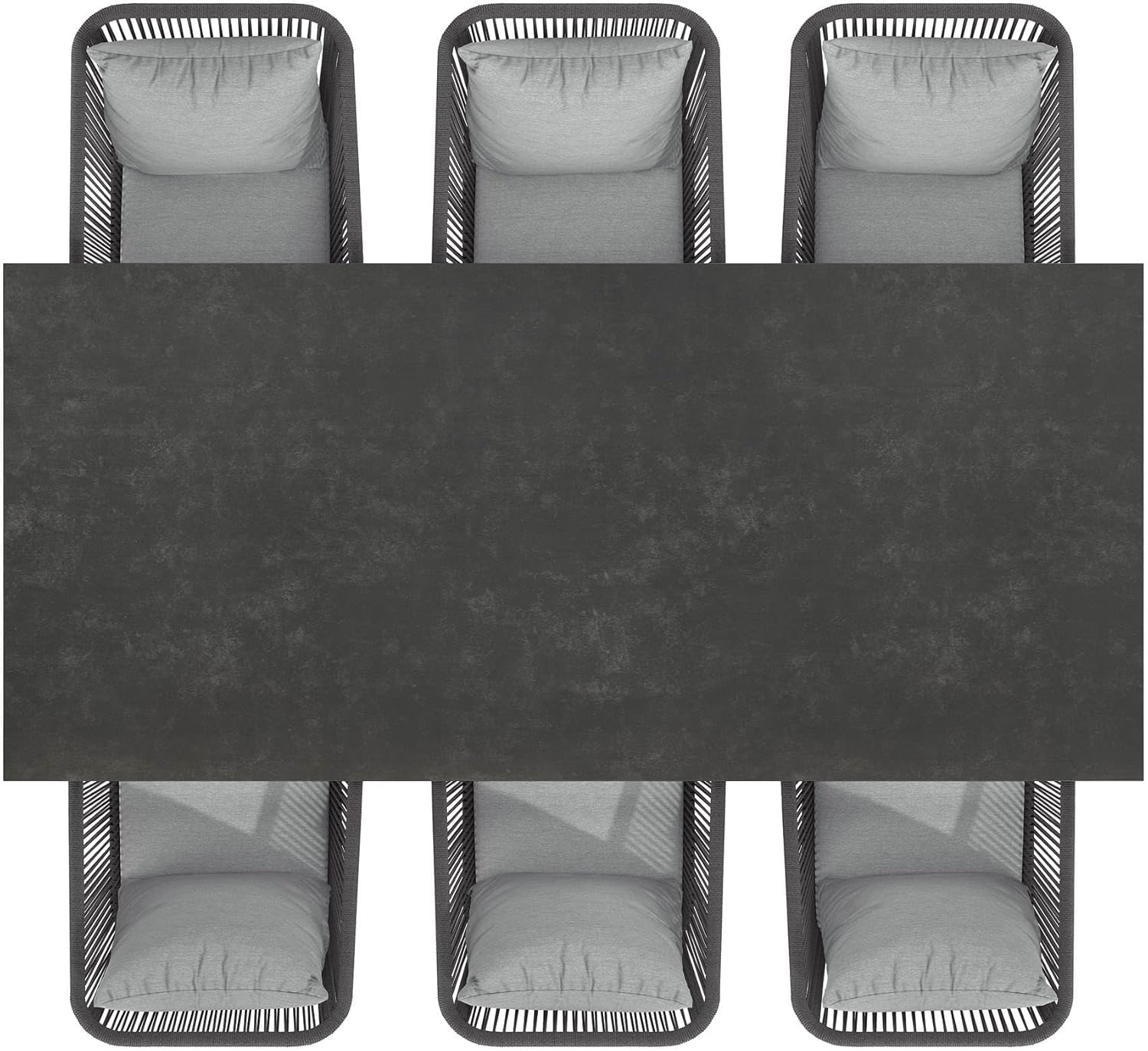 OUTLIV. Alex Gartenmöbelset 7-TLG. mit Gartentisch 220x100 cm, Moderne Sitzgruppe für Ihren Außenbereich – Bild 4