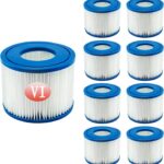 Filterkartuschen VI für Bestway Pool Filter, Filter Cartridge VI für Miami, Vegas, Monaco, Ersatzfilter für Bestway Spa 58323 (8 Stück)
