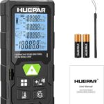 Laser Entfernungsmesser, Huepar 50M/100M/120M Laser Messgerät Entfernungsmesser mit Laser, hintergrundbeleuchtetem LCD, Messung von Entfernung, Fläche und Volumen und pythagoreischem Modus(ft/m/in)