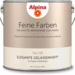 Alpina Feine Farben – No. 08 Elegante Gelassenheit® – edelmatte Innenfarbe - Wandfarben für einzigartige Farbwirkungen und Raumstimmungen – Ruhiges Hellbeige – 2,5 Liter