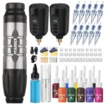 PFARRER Maschine Set with 1500mAh Akku LCD Digital 10PCS Nalen 10 Inks Kabellos Maschine Komplettes Zubehör PR-TK4002EU-7