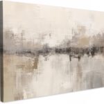 MuchoWow© Leinwand Bilder Groß 120x80 cm XXL Wanddeko Wohnzimmer Aesthetic Room Decor Deko Zimmer Wandbilder Modern Bild auf Leinwand Moderne Kunst - Abstrakt - Beige