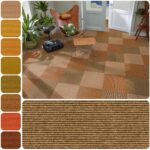 Tretford Interland Teppich Teppichfliesen 50x50 cm selbstliegend, Farbwelt gelb, Variante: 532 Sisal, Muster