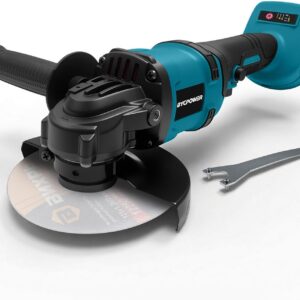 Akku Winkelschleifer 125mm für Makita 18V, 8500 U/min Akku Flex mit 3 Geschwindigkeiten, Kraftvoller Trennschleifer für Metall- und Fliesenschnitte, Schleif, Polierarbeiten (Ohne Akku & Trennscheibe)