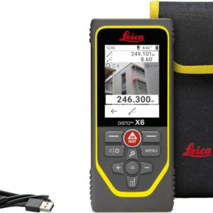 Leica DISTO X6 – robuster Laser Entfernungsmesser (Schutzklasse IP65) mit Bluetooth (App-Nutzung) und Zielsucherkamera für Distanzmessungen unter härtesten Bedingungen (Innen- und Außenbereich)