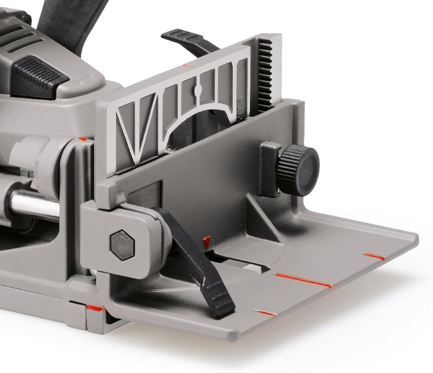 Einhell Flachdübelfräse TE-BJ 900 (900 W, 20 mm Frästiefe, stufenlose Winkel-/Höheneinstellung, 6-stufige Tiefenverstellung, Staubfangsack, inkl. 100 mm Fräsblatt) – Bild 3