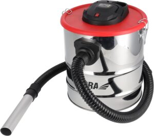 Dedra Kaminstaubsauger mit HEPA-Filter 1200W, 20 l Tank 19kPa, Gewicht 5,1kg, Turbine für 26500/min Volumenstrom, Betriebstemperatur von bis zu 60°C, Ausblasfunktion