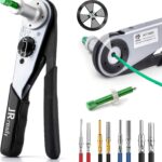 JRready ACT-M202 Deutsch Crimpzange Für 12, 16, 20 Gauge Solid Contact, DTP, DT, DTM Steckverbinder Locator Einteilige Crimpzange Äquivalent zu HDT-48-00 Deutsch Crimpwerkzeuge (12-22AWG)