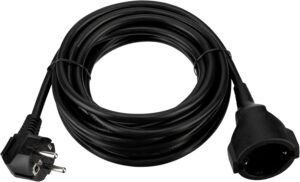 REV Verlängerungskabel - Verlängerung für den Innenbereich, 3680W, 5m, schwarz